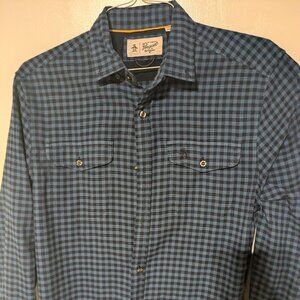 Original Penguin Mens Medium Flannel Button Down Shirt